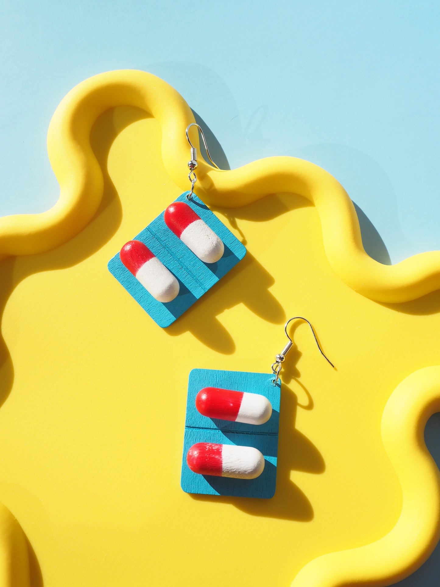 Tablet Hook Drop Earrings