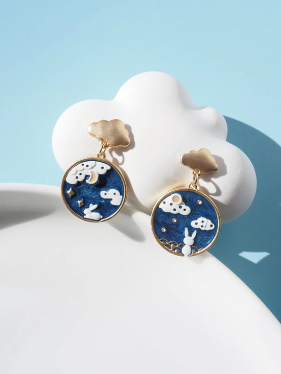 Bunny And The Moon Drop Earrings