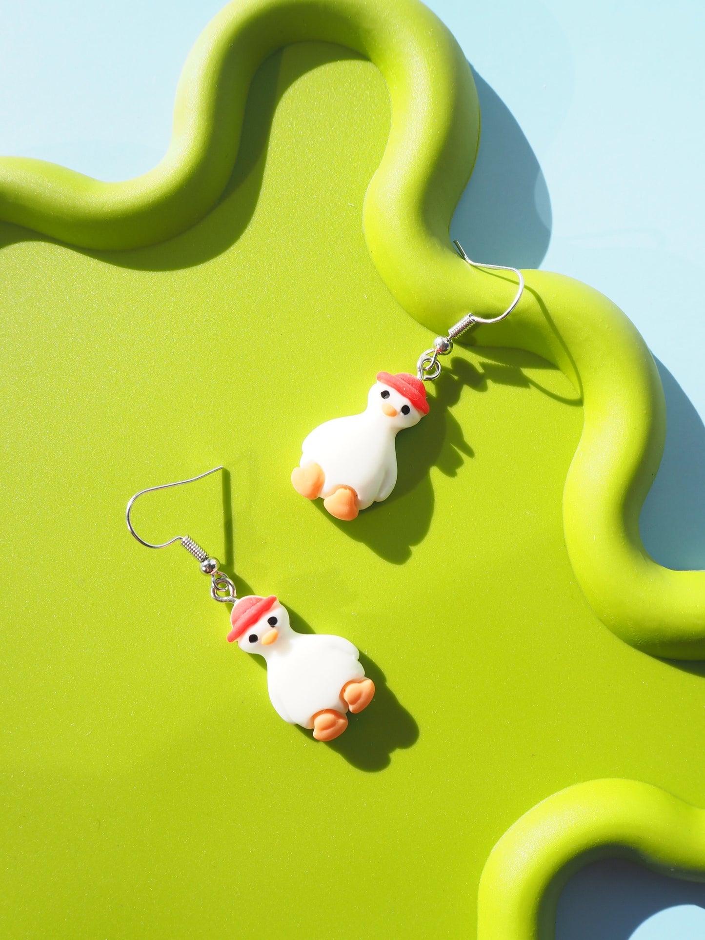 Duck Hook Drop Earrings