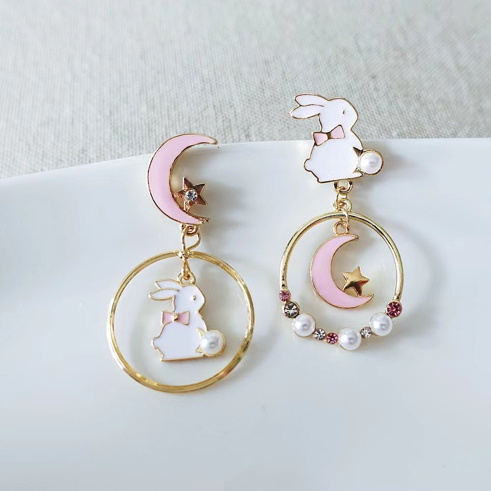 Bunny And The Moon Drop Earrings