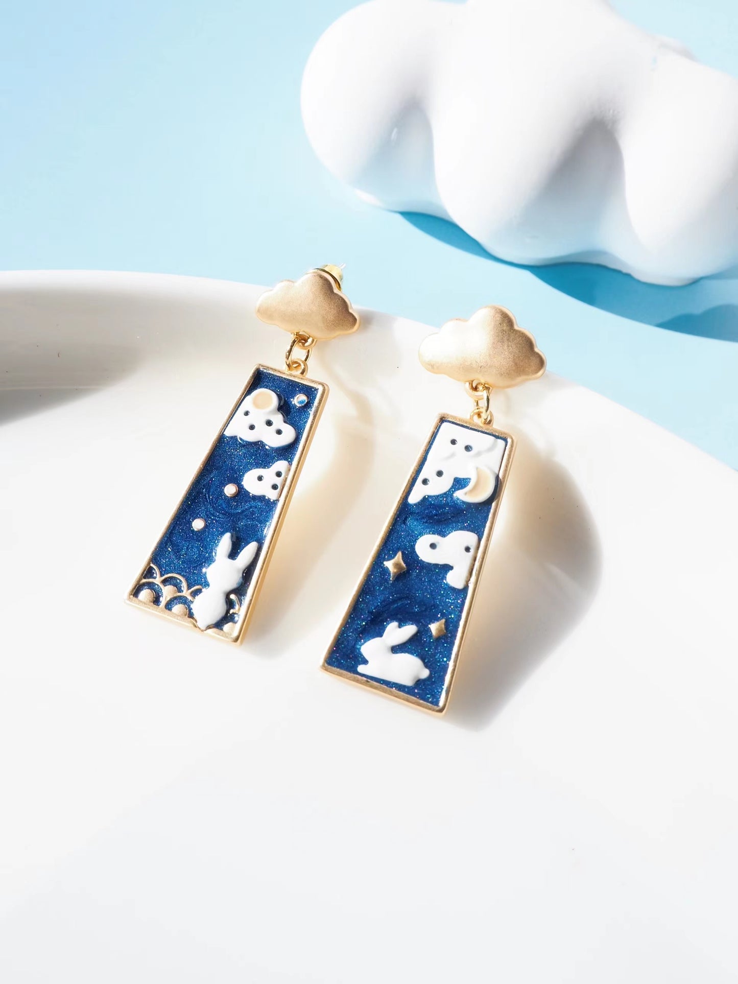 Bunny And The Moon Drop Earrings