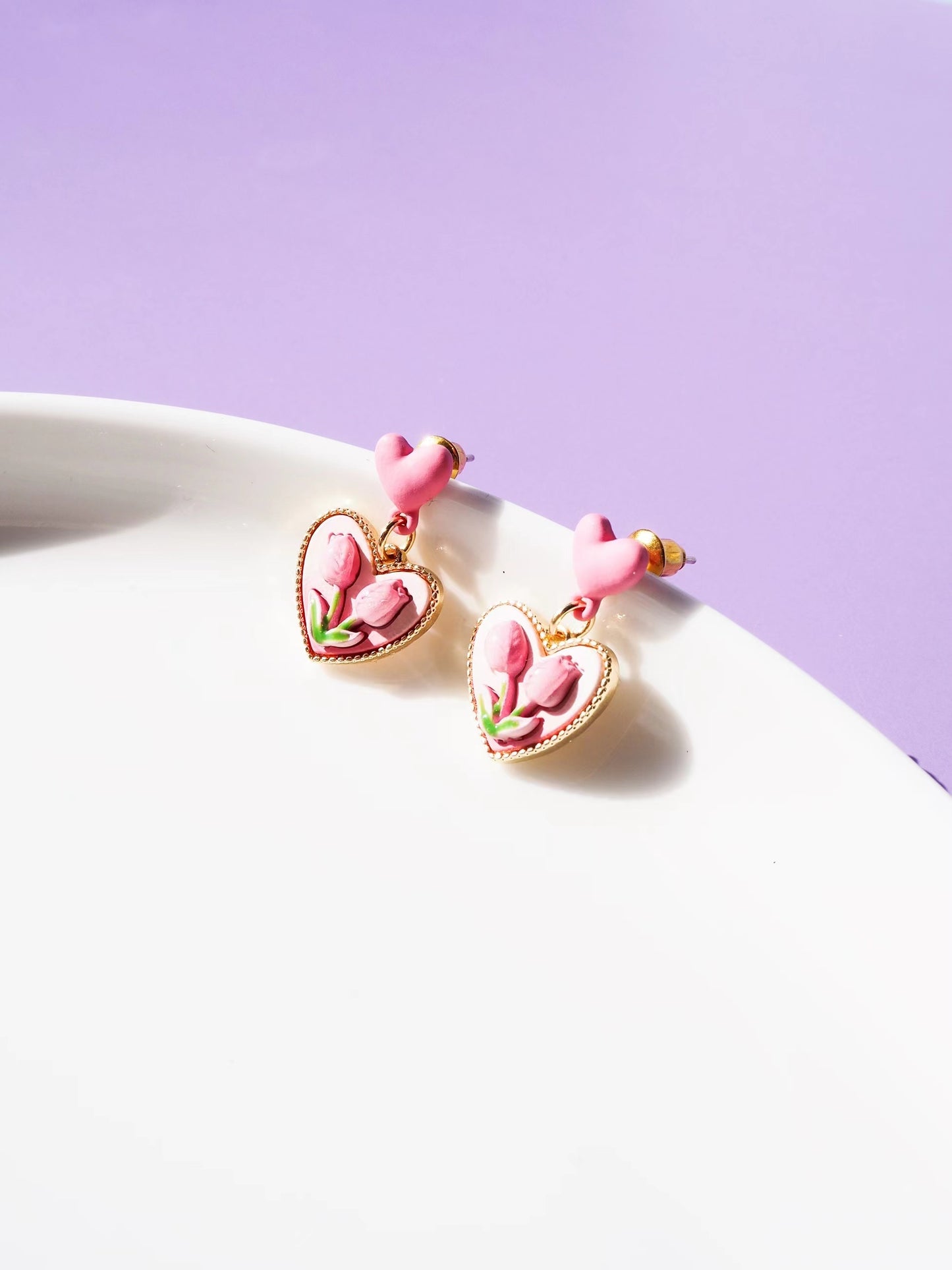 Tulip Flower Drop Earrings