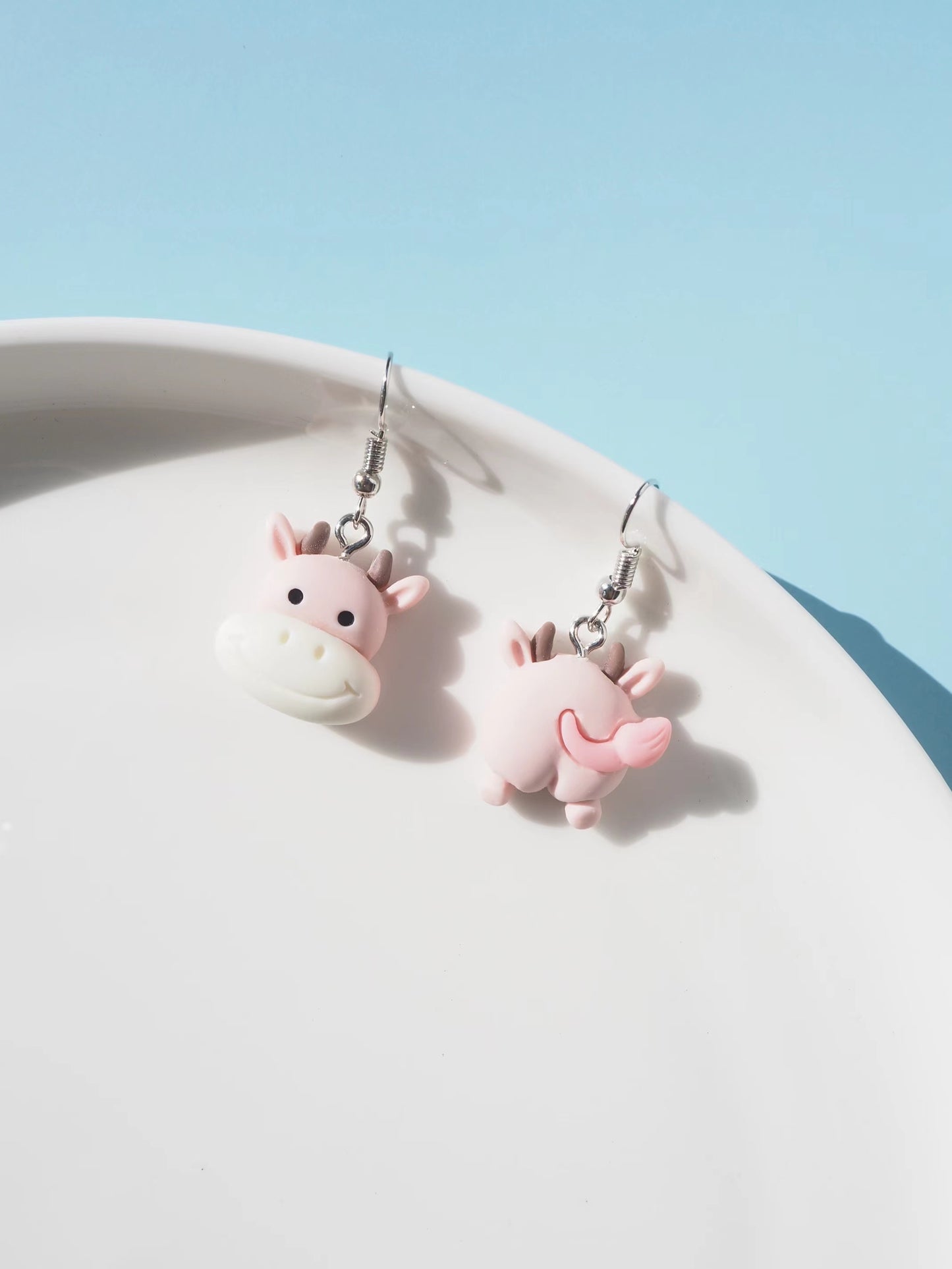 Dairy Cow Hook Drop Earrings