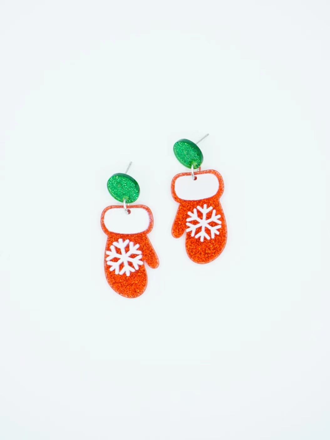 Christmas Santa Gloves Drop Earrings