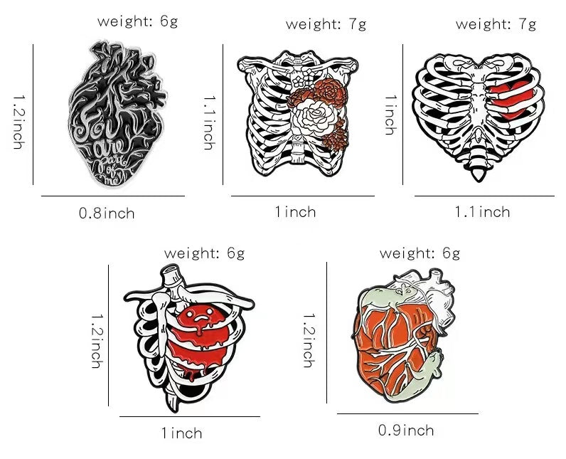 Skeleton and love heart