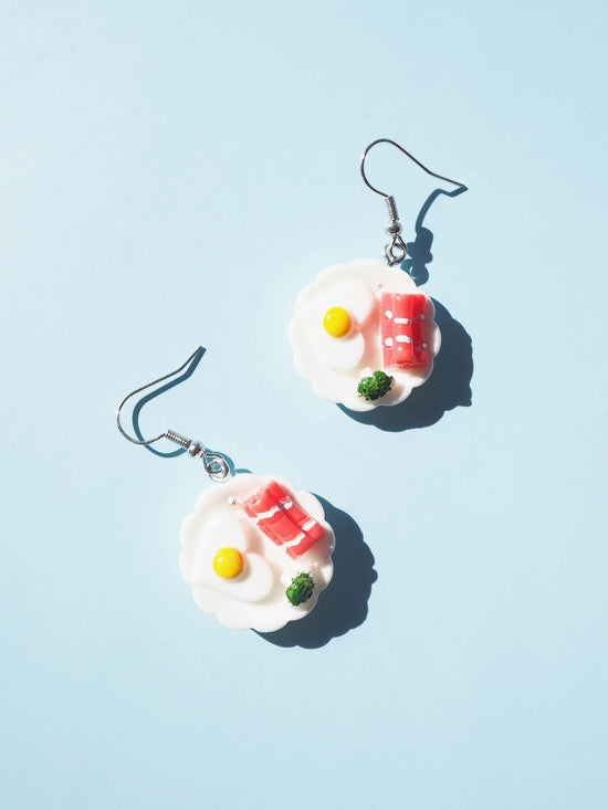 Breakfast Food Hook Drop Earrings