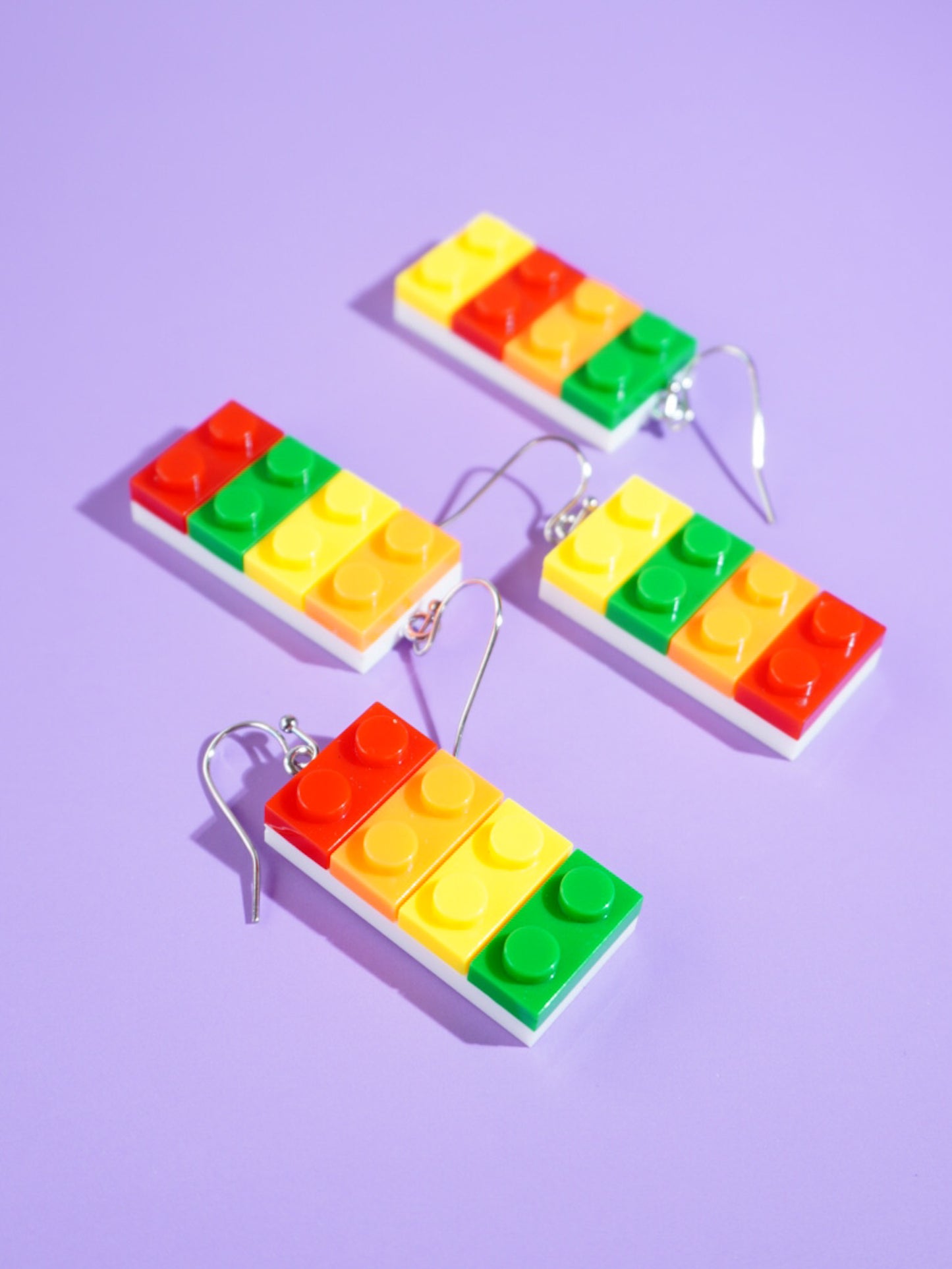 Lego Bricks Hook Drop Earrings