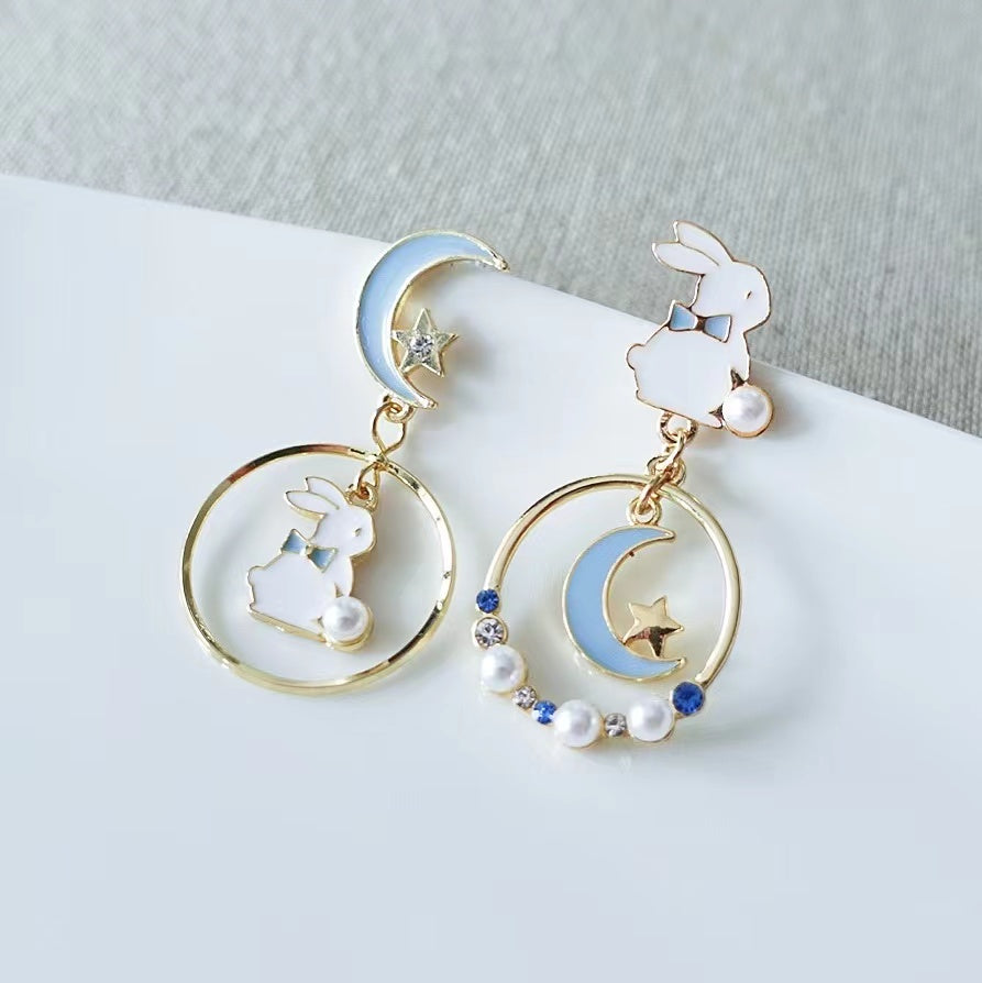 Bunny And The Moon Drop Earrings