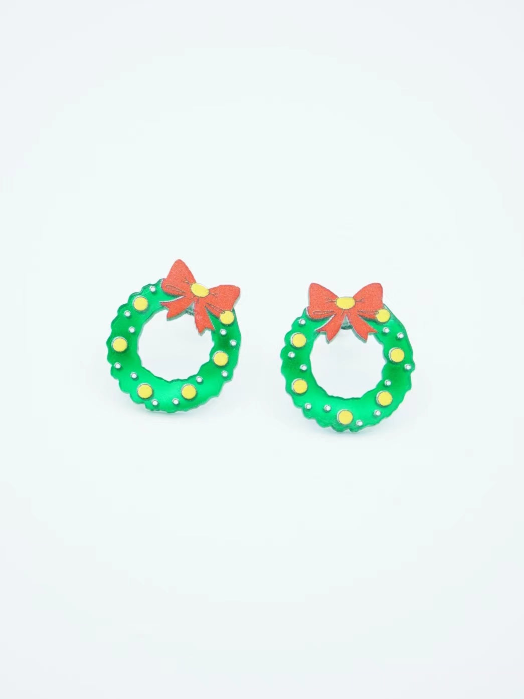 Christmas Wreath Stud Earrings