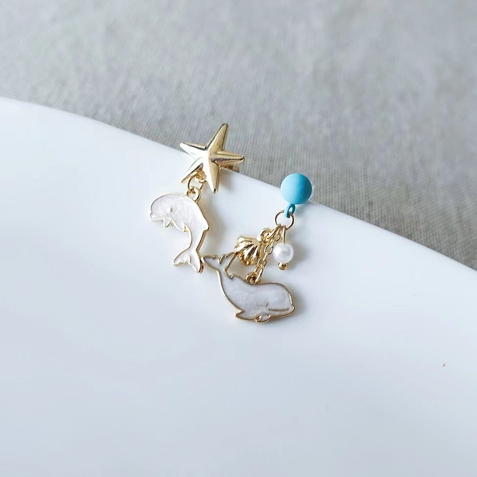 Dolphin Drop Earrings