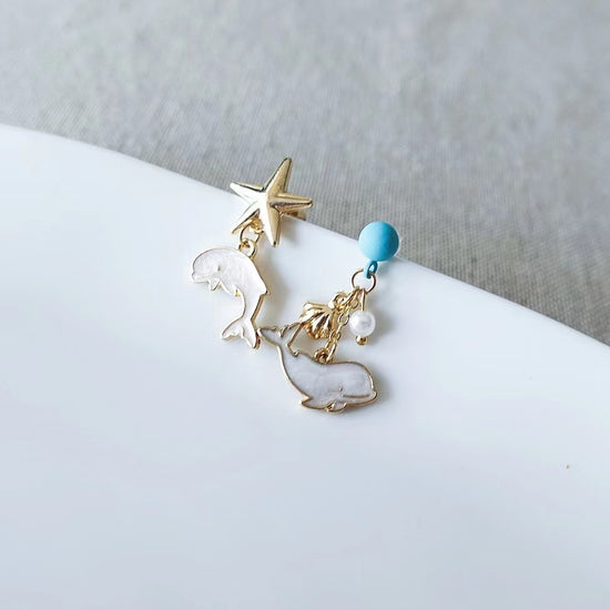 Dolphin Drop Earrings